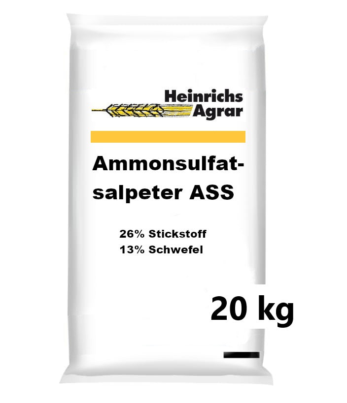 20 kg ASS Ammonsulfatsalpeter Dünger Gartendünger Rasendünger, bis zu –  Heinrichs Agrar