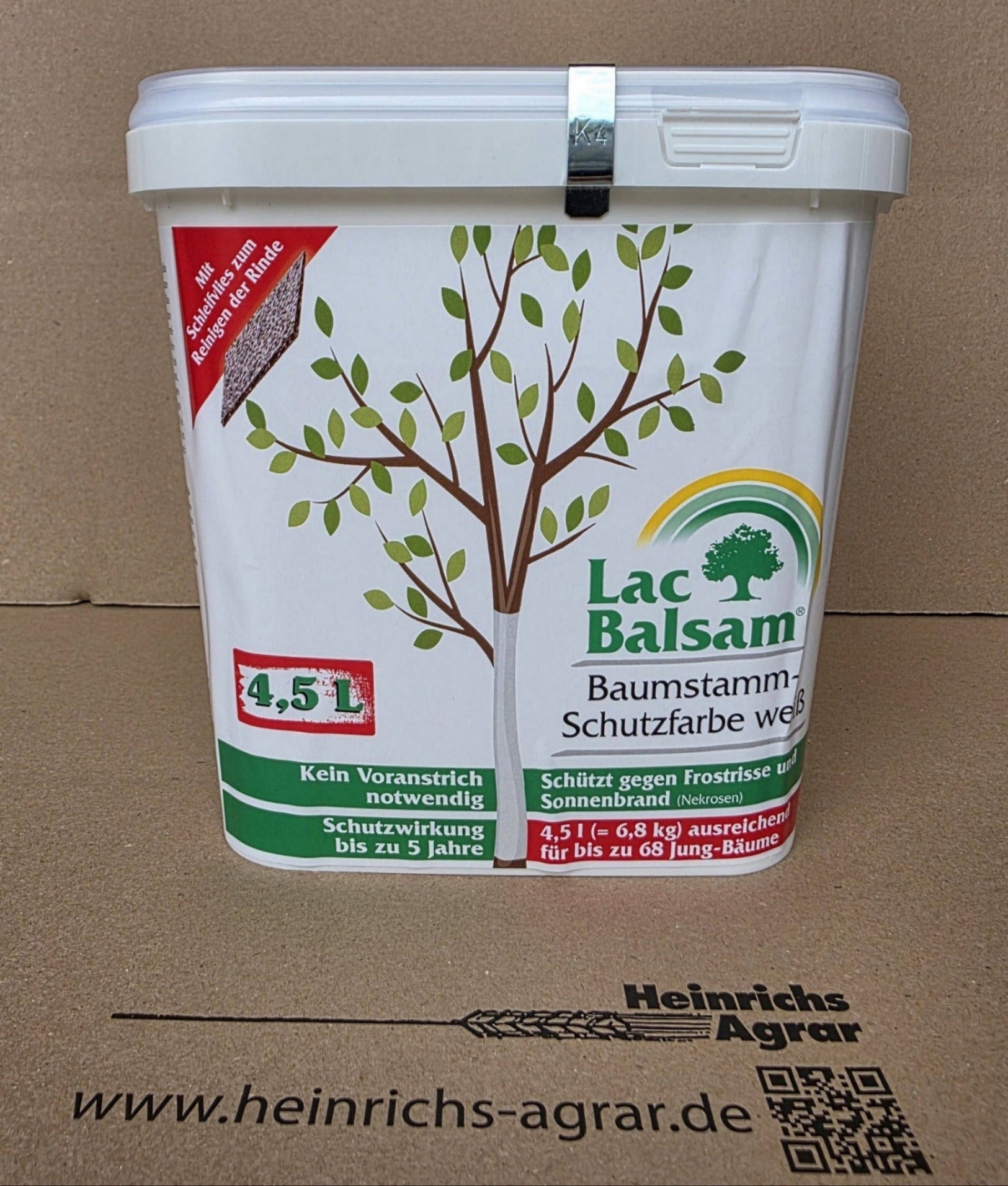 Etisso LacBalsam 4,5 L (6,8 kg) Baumstamm-Schutzfarbe weiß – Heinrichs Agrar