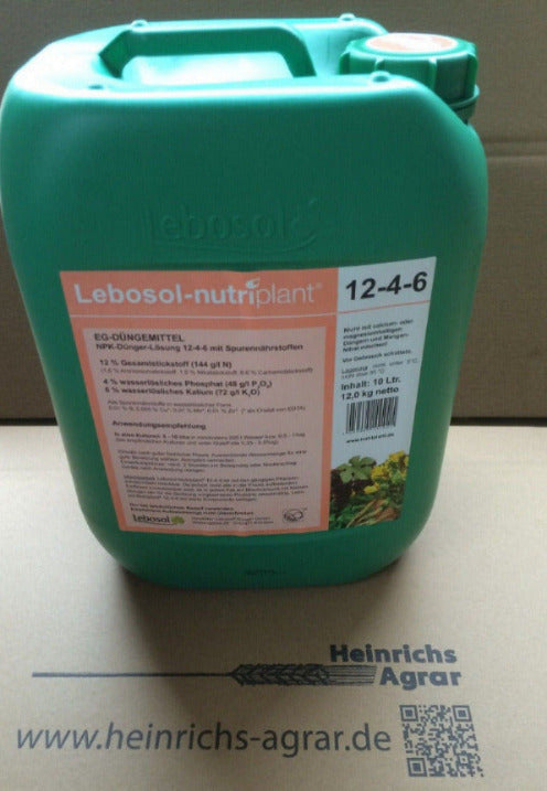 20 l (2 x 10 l) Lebosol NPK 12+4+6 Dünger