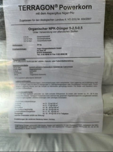 Profi Dünger 1000 kg TERRAGON Powerkorn lose im Big Bag Biodünger orga –  Heinrichs Agrar