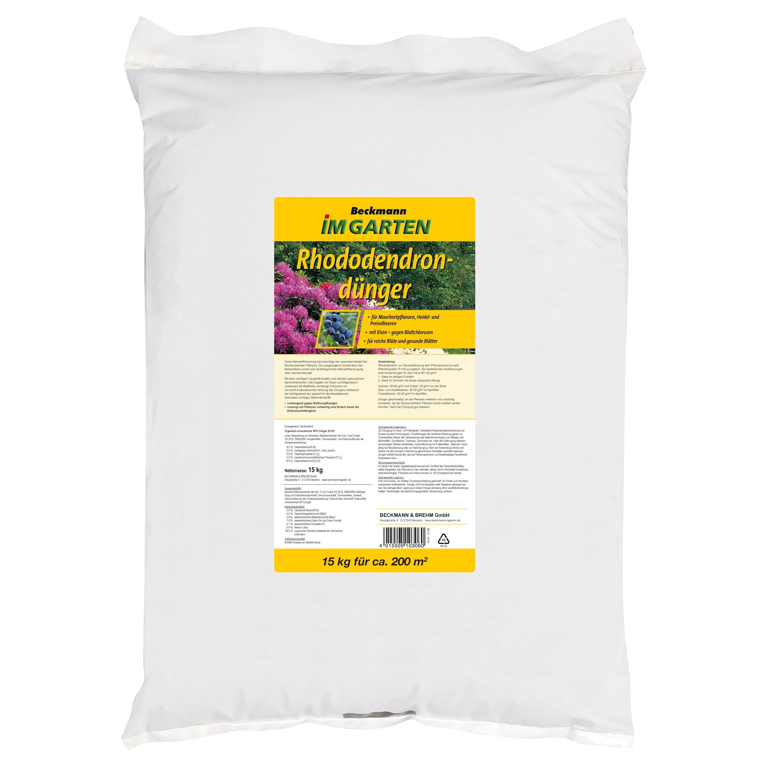 Beckmann Rhododendrondünger 15 Kg – Heinrichs Agrar