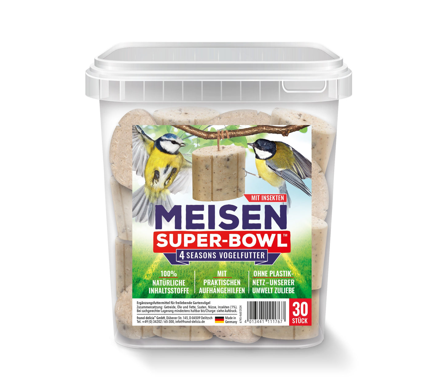 Meisen Super-Bowl (mit Insekten) 4 Seasons Vogelfutter