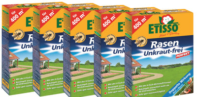 Etisso 2 l = (5 x 400 ml) Rasenunkrautvernichter Unkrautfrei Perfekt