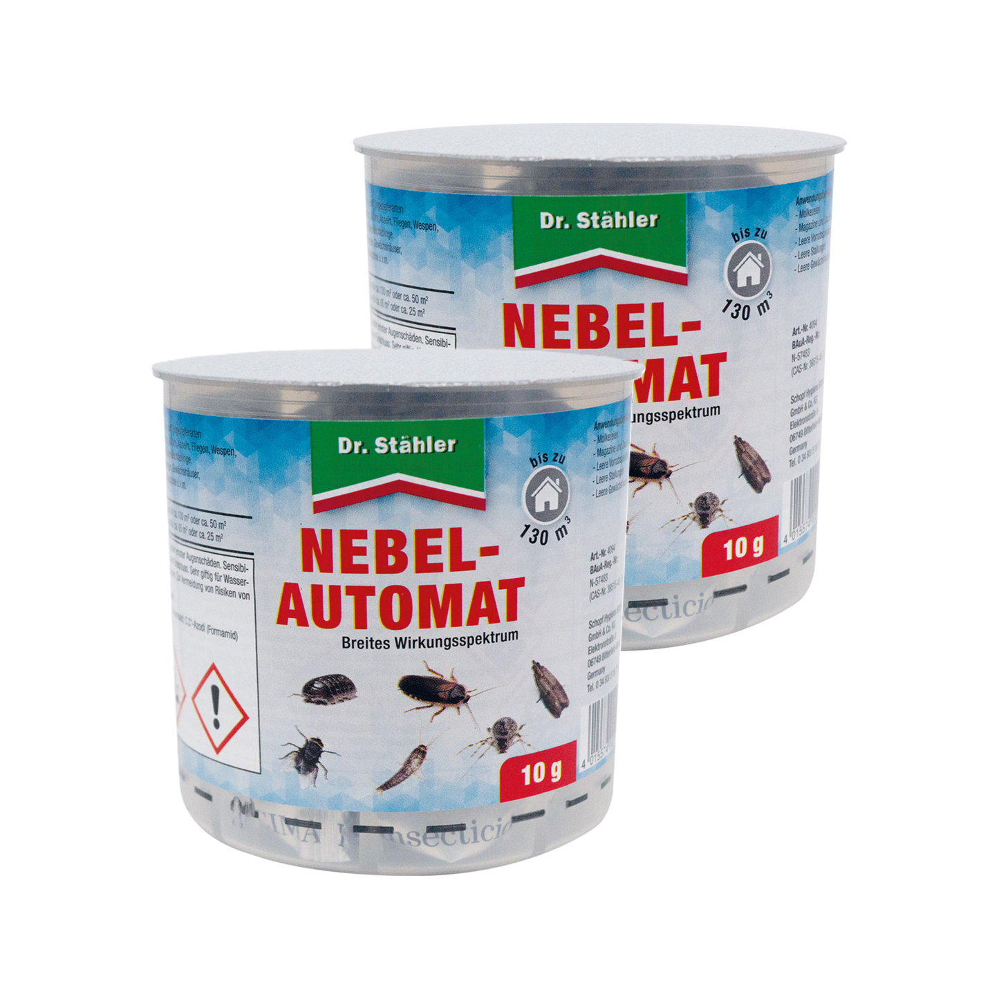 2 x Dr. Stähler Nebelautomat Dose für geschlossene Räume und große Bereiche Stall