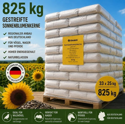 Gestreifte Sonnenblumenkerne im Papiersack 825kg Deutschland Vogelfutter Regional