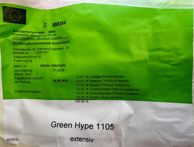 Greenhype Kleegras Extensiv 1105 - 25 Kg Gräsermischung
