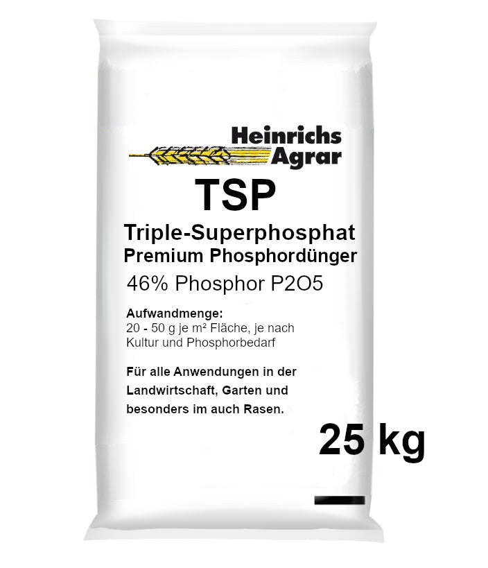 25 kg Phosphat Dünger Triple Superphosphat 46 % P2 O5 gekörnt Phosphordünger TSP