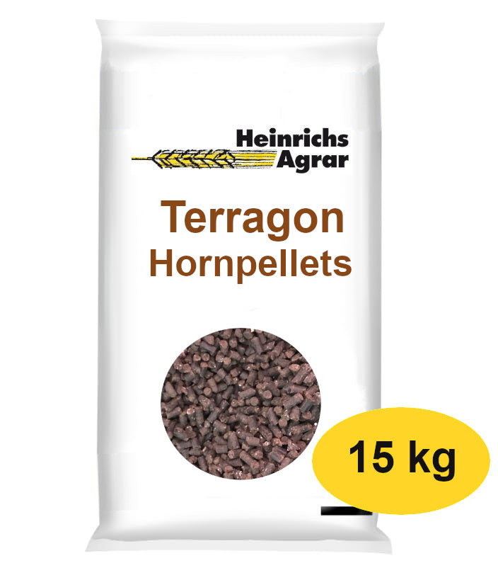 Terragon Hornpellets 15 kg Biodünger Gartendünger Rasendünger Blumendünger