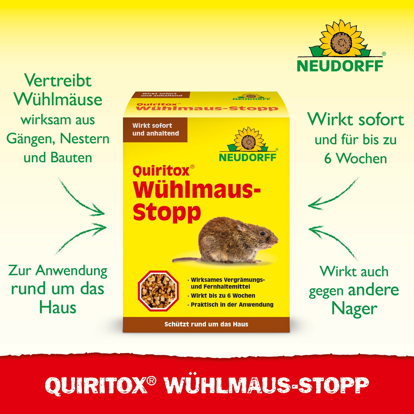 Neudorff Quiritox Wühlmaus-Stopp 200 g