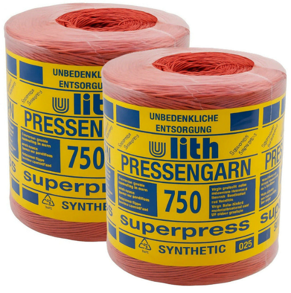 Pressengarn 750 rot 2x 5kg / 7500 m Bindegarn