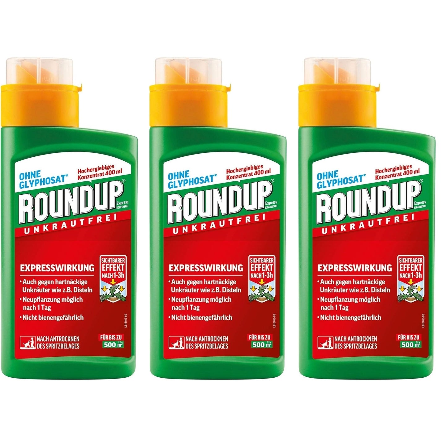 Roundup® EXPRESS Unkrautfrei Konzentrat 3x 400 ml