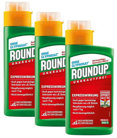 Roundup® EXPRESS Unkrautfrei Konzentrat 3x 400 ml