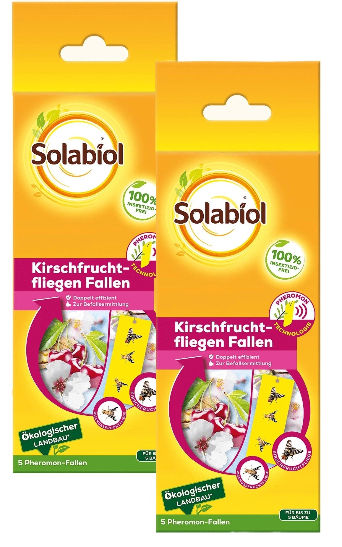 Solabiol Kirschfruchtfliegen Fallen 2 x 5 (10 St.) Pheromonfallen