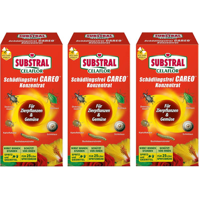 Celaflor Schädlingsfrei CAREO Konzentrat für Gemüse und Zierpflanzen 3 x 250 ml