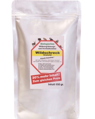 Wildschreck Granulat 130 g - Biologisches Wildvergrämungs- und Fernhaltemittel