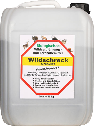 Wildschreck Granulat 10kg Eimer/Kanister - Biologisches Wildvergrämungs- und Fernhaltemittel
