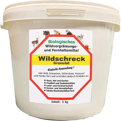 Wildschreck Granulat 5kg Eimer/Kanister - Biologisches Wildvergrämungs- und Fernhaltemittel