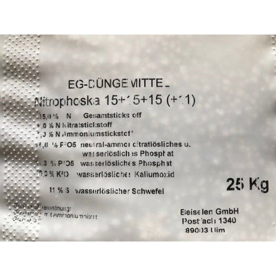 NPK 15+15+15+11 Rasendünger 15 kg  Volldünger Phosphat stark!