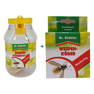 Dr. Stähler Wespen-Köderfalle Set plus Wespen-Köder Nachfüllpack