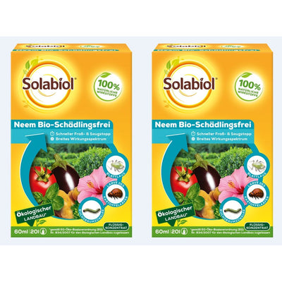 Solabiol Neem Bio Schädlingsfrei 2 x 60 ml gegen Milben Läuse