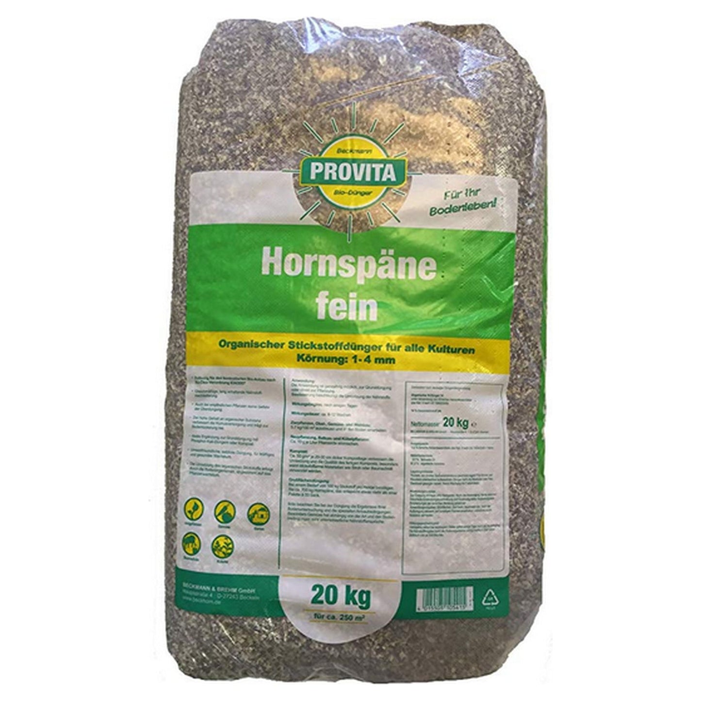 Beckmann Provita Hornspäne 20 kg Körnung S I fein (1 - 4 mm)