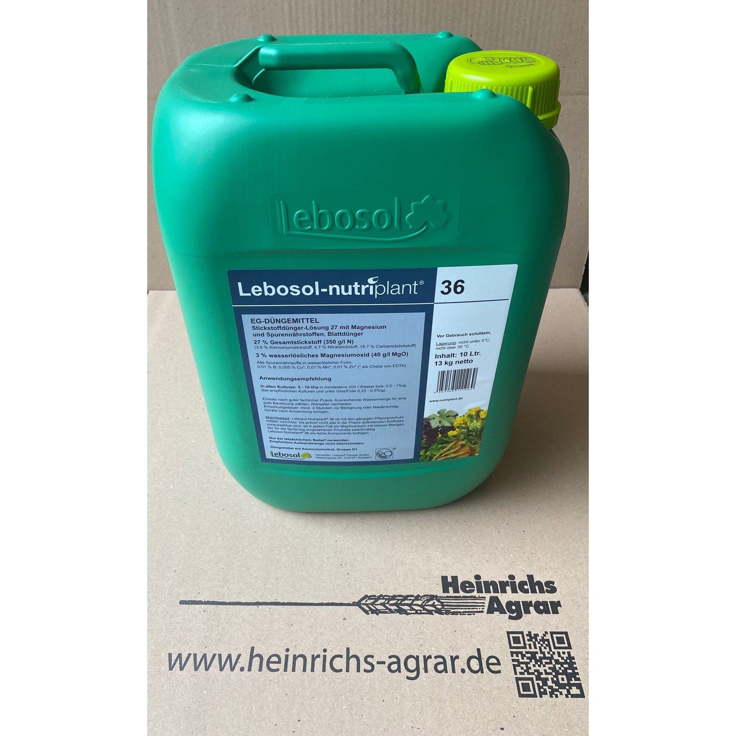 10 l Nutriplant N 36 Dünger Flüssig Blattdünger Zierpflanzen Gemüse Pflanzen