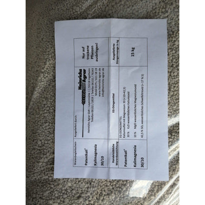 Kalimagnesia, Patentkali 15 kg Herbstrasendünger