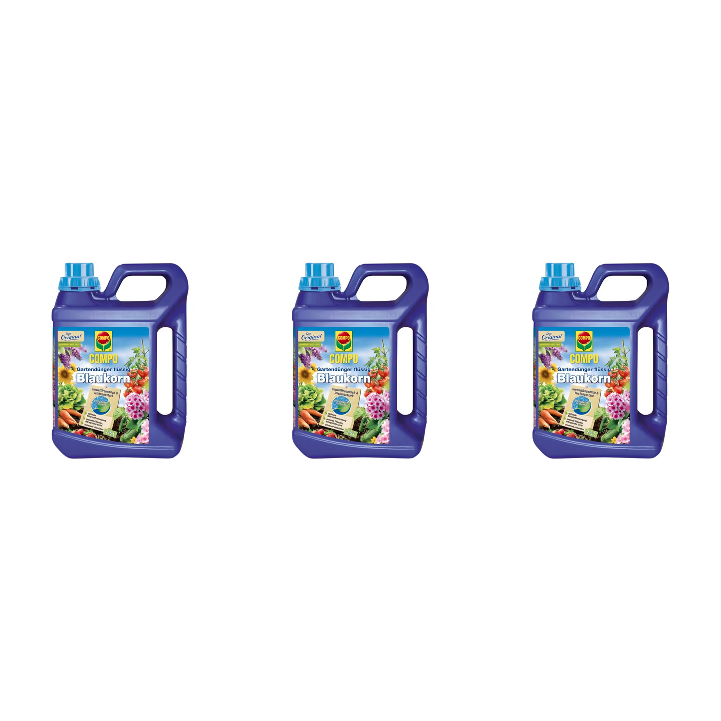 3 x 2,5l COMPO Blaukorn NovaTec flüssig