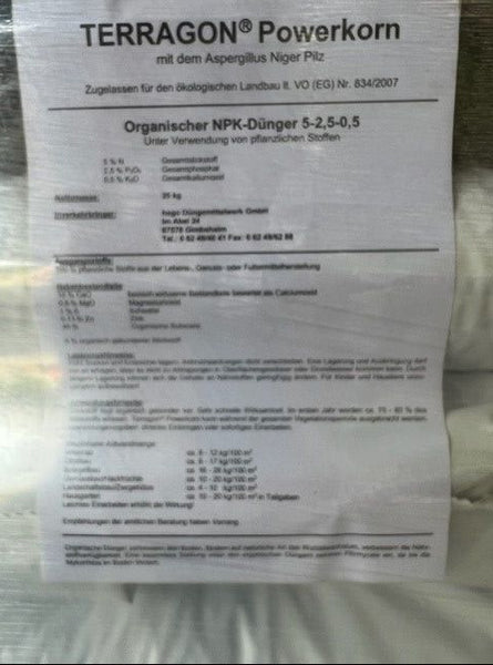 terragon dünger Profi Dünger 1000 kg TERRAGON Powerkorn lose im Big Bag Biodünger orga –  Heinrichs Agrar