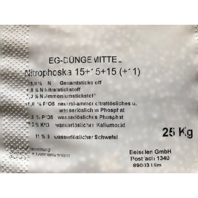 NPK 15+15+15+11 Rasendünger 20 kg  Volldünger Phosphat stark!