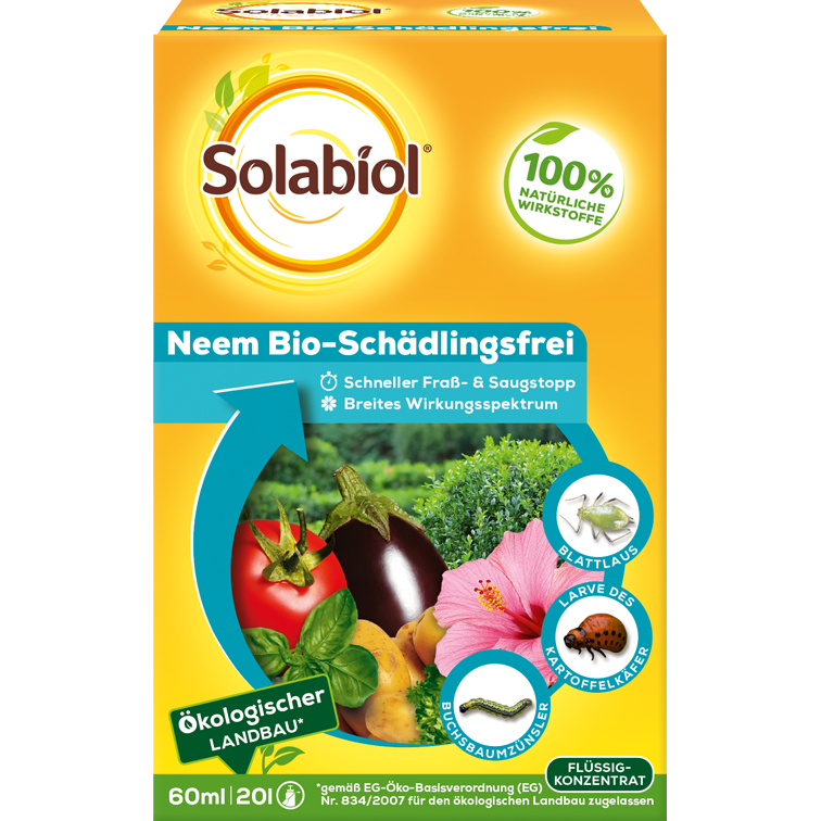 Solabiol Neem Bio Schädlingsfrei 60 ml gegen Milben Läuse