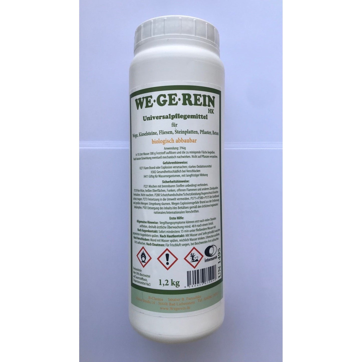 Wegerein 1,2 kg Reinigungsmittel Grünbelagentferner