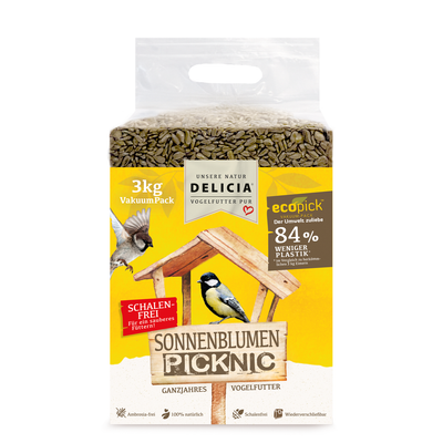 DELICIA Sonnenblumen Futter-Mix 3 Kg Frische-Pack