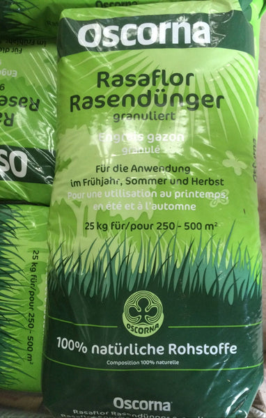 Oscorna-Rasaflor granuliert 25 kg Rasendünger – Heinrichs Agrar