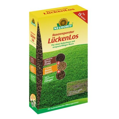 Neudorff 6x 1,2 kg Rasenreparatur LückenLos Saatgut und Dünger, organisch