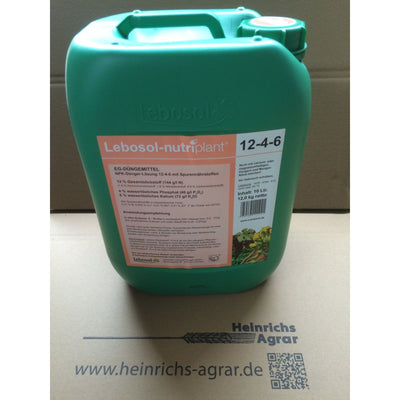 10 l Lebosol NPK 12+4+6  FlüssigDünger Blattdünger Zierpflanzen Gemüse f. alle Pflanzen