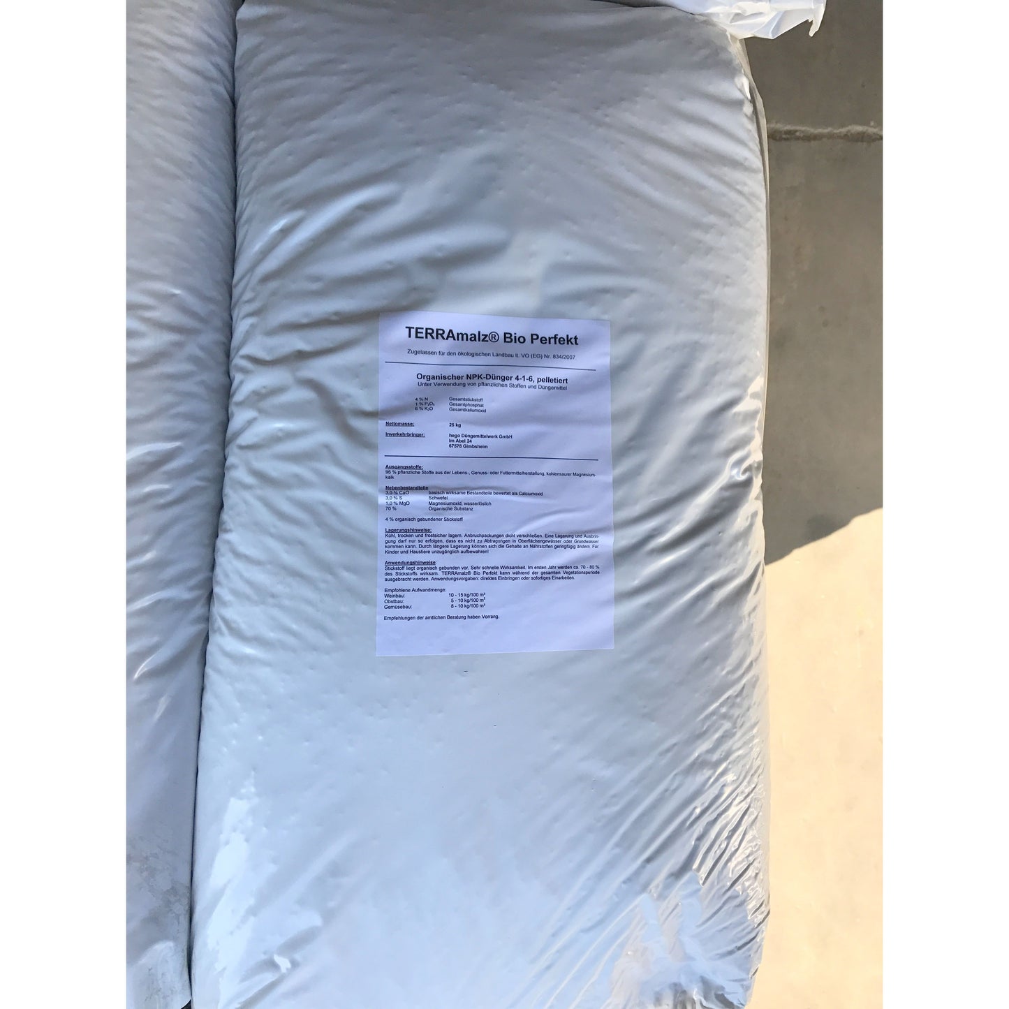 Profi Dünger 900 kg  TERRAmalz® Bio Perfekt Malzkeim-Pellets